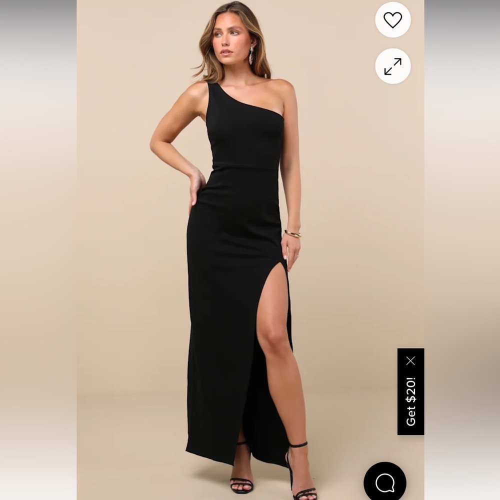 Lulu’s Good Times Only Black One-Shoulder Maxi Dress Bridesmaids